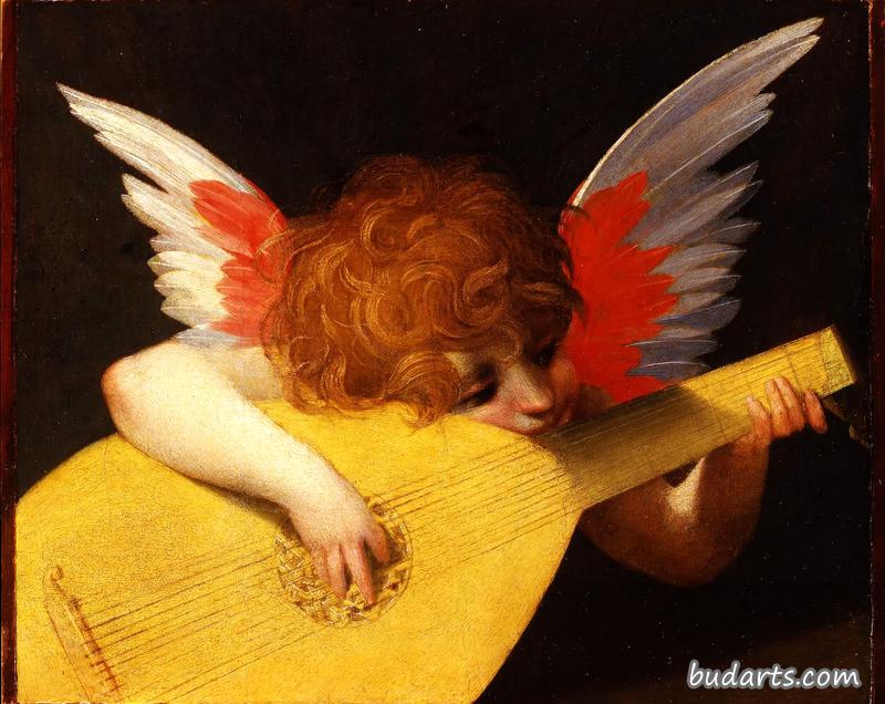 弹奏鲁特琴的小天使