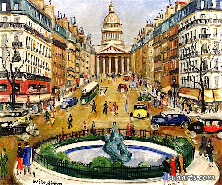 巴黎、潘塞昂和苏芙洛街的景色