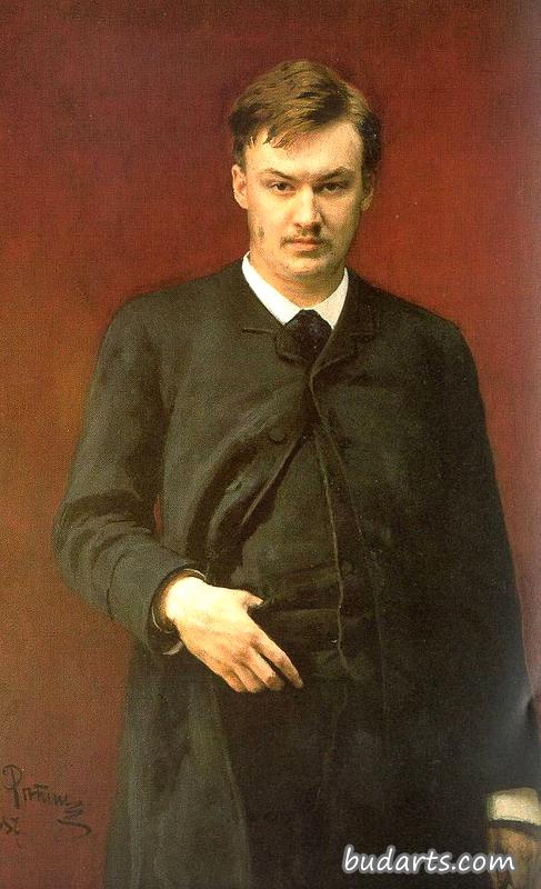 作曲家亚历山大·格拉祖诺夫画像