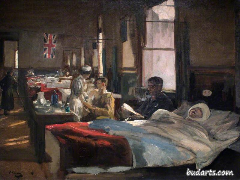 1914年伦敦医院的第一个伤员