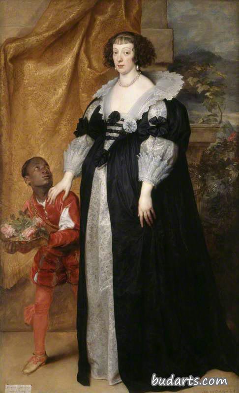 洛林的亨丽埃塔公主（1611-1660），出席者有一页