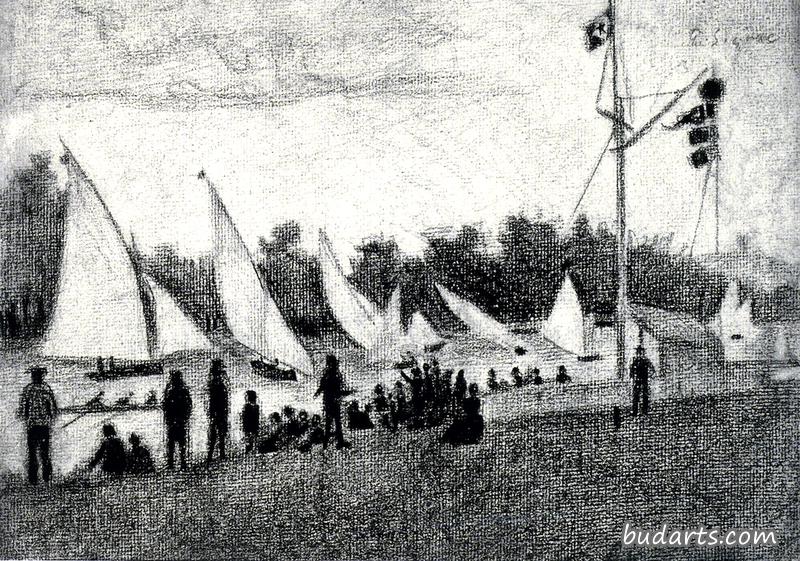 塞纳河上的帆船赛