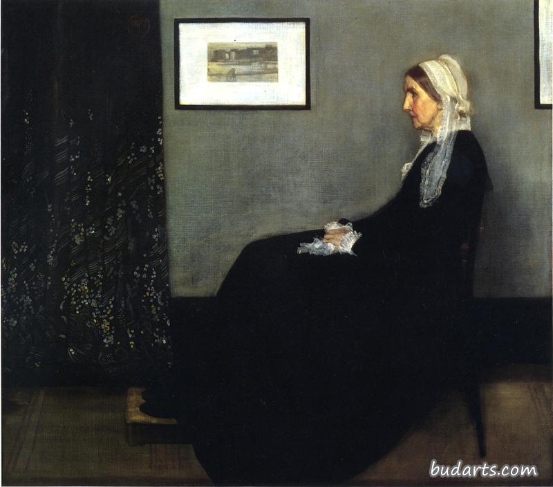 灰黑色排列：画家母亲的画像
