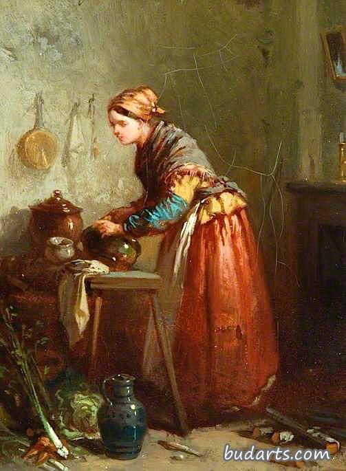 女人洗壶