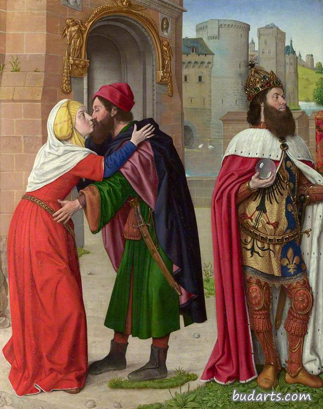 查理曼大帝与约阿金和安妮圣徒在金门的会面