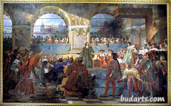 路易十二“人民之父”在图尔会议上，1506年