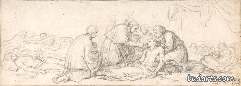 圣查尔斯·博罗密欧为遭受瘟疫的人们提供圣餐