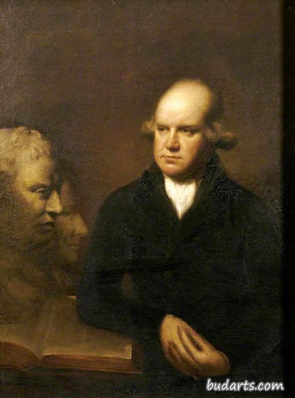 赫伯特·克罗夫特牧师爵士和塞缪尔·约翰逊的半身像