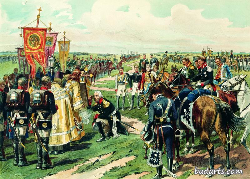 库图佐夫视察部队，1812年8月25日