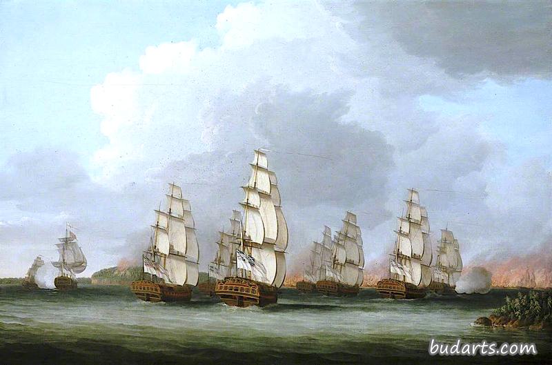 1779年8月14日，佩诺布斯科特湾美国舰队被毁