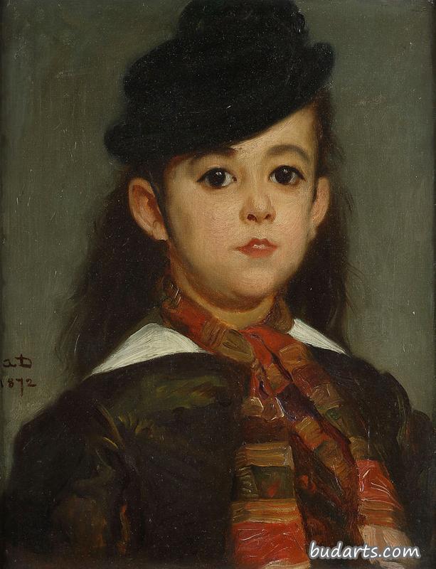 艺术家女儿玛丽·德霍登奇的肖像