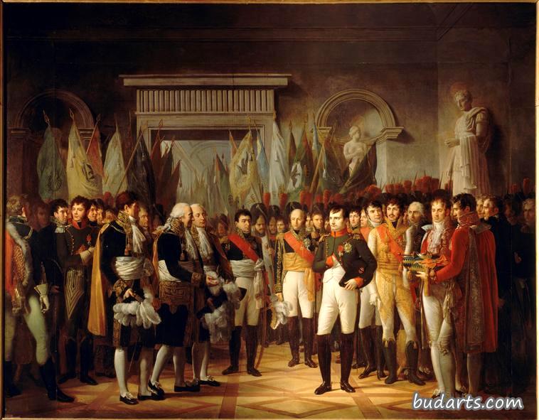 1806年11月19日，拿破仑一世在柏林皇宫接见法国参议院议员