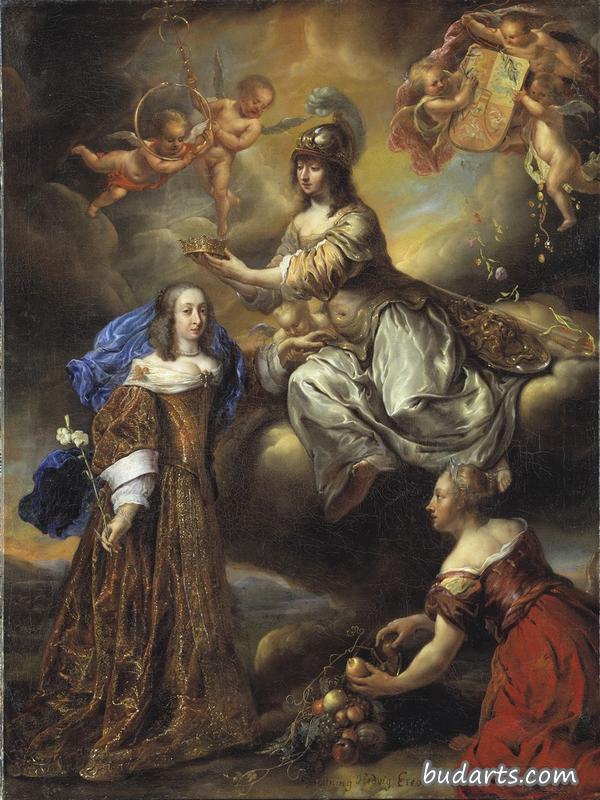 赫德维格·埃莱诺拉女王作为密涅瓦的寓言