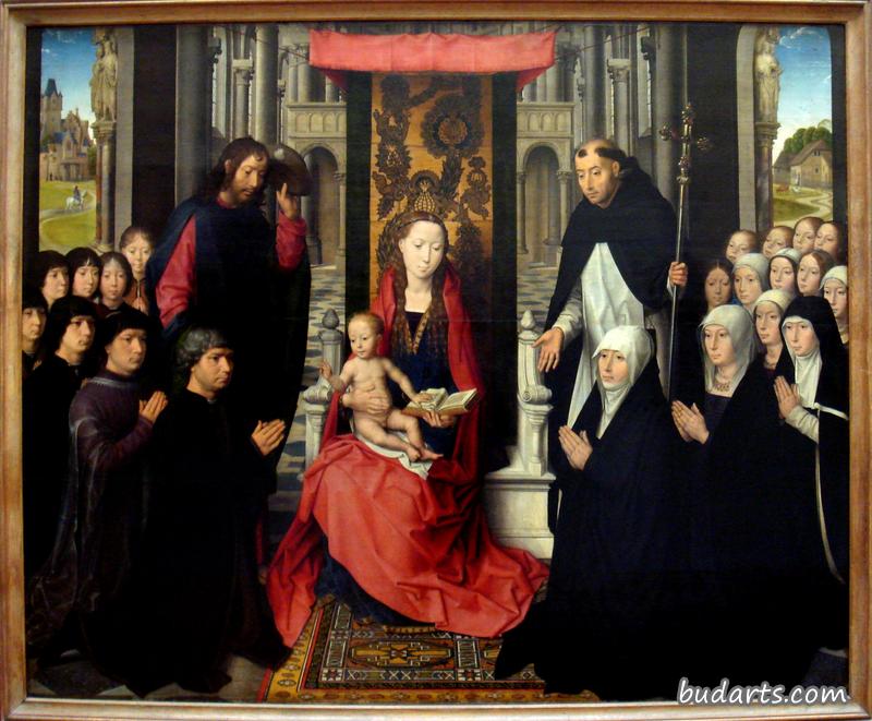 圣母子与圣雅各伯、圣本笃和弗洛林家族成员