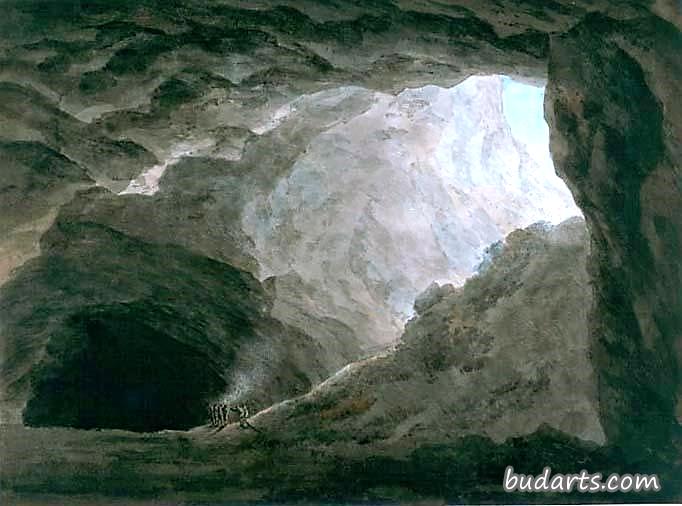 平原上的一个洞穴
