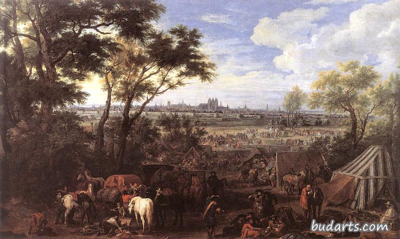 1667年路易十四的军队在图尔奈前