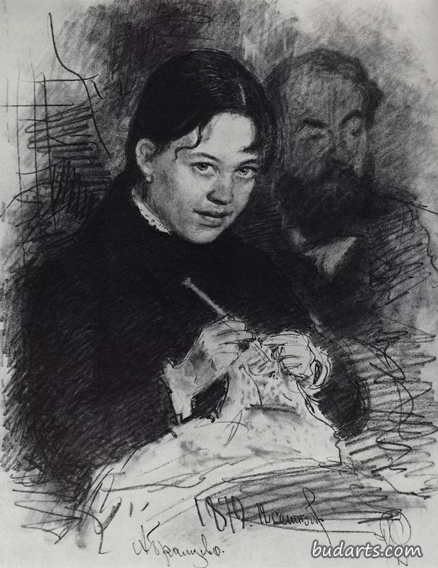 Portrait of E.L. Prakhova and Artist R.S. Levitsky