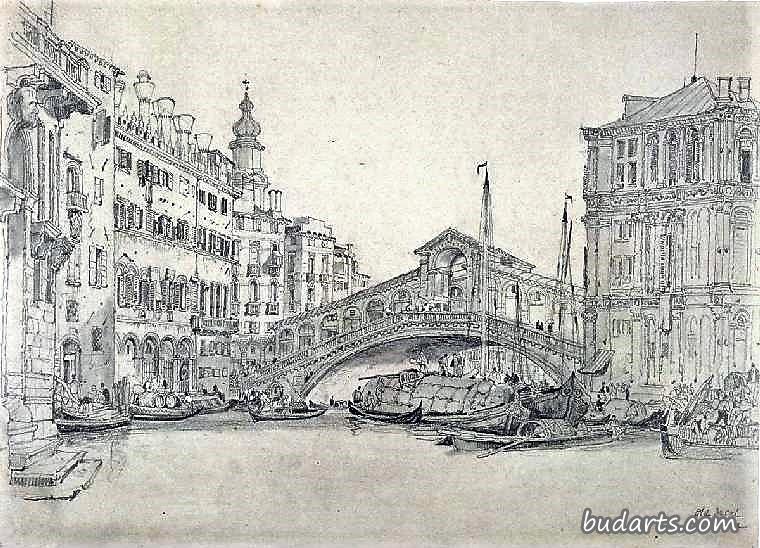 威尼斯老公爵宫殿和里亚尔托桥