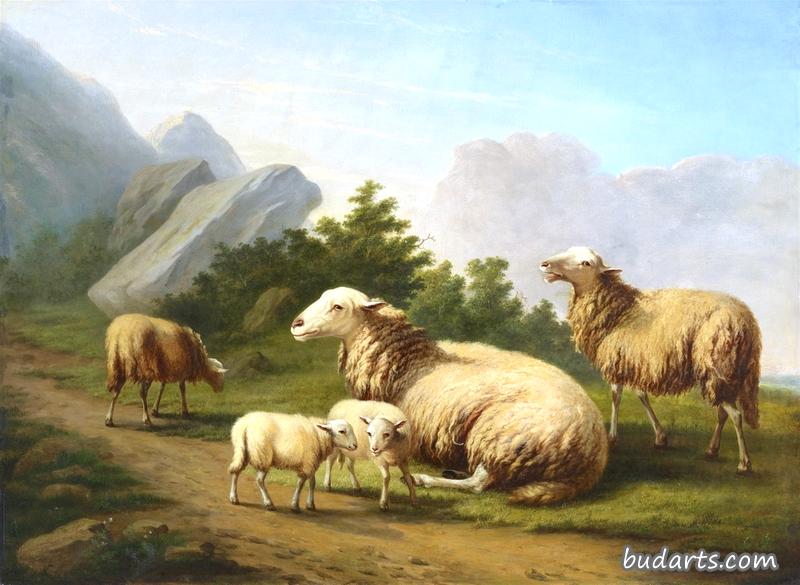 山上的羊