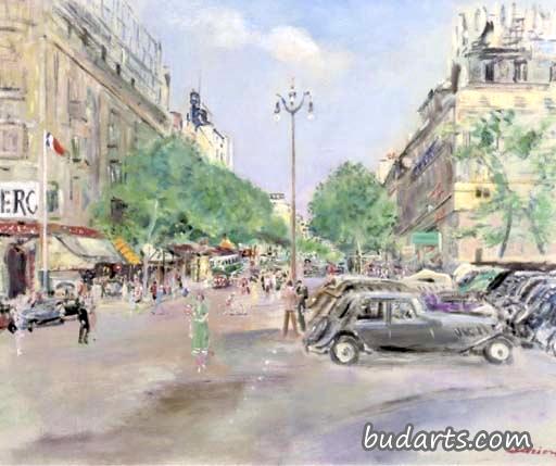 繁忙的巴黎街道