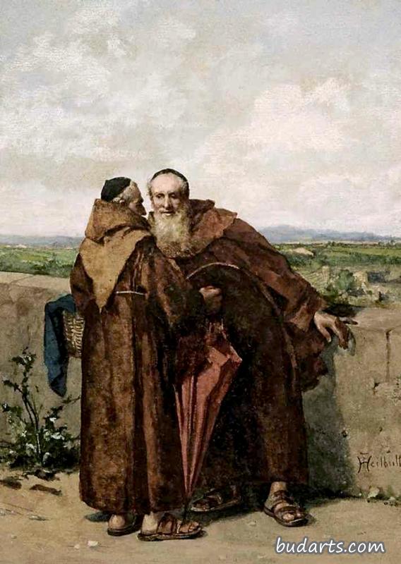 两个僧侣在交谈
