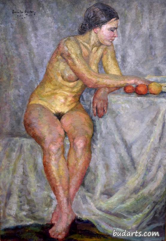 女裸体与橘子同桌