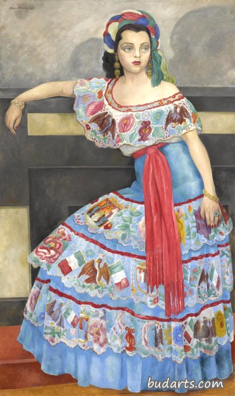 女演员马蒂尔德帕洛的肖像