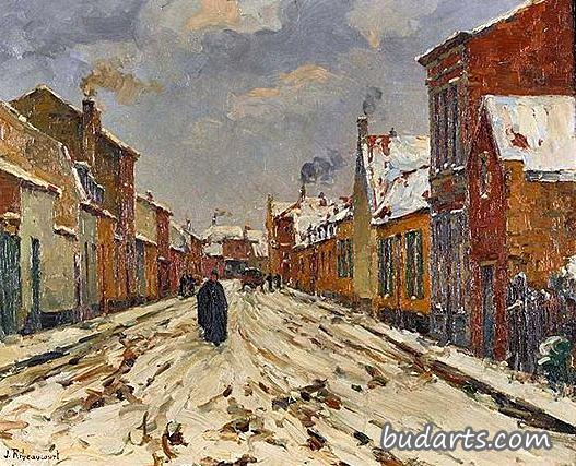 被雪覆盖的街道