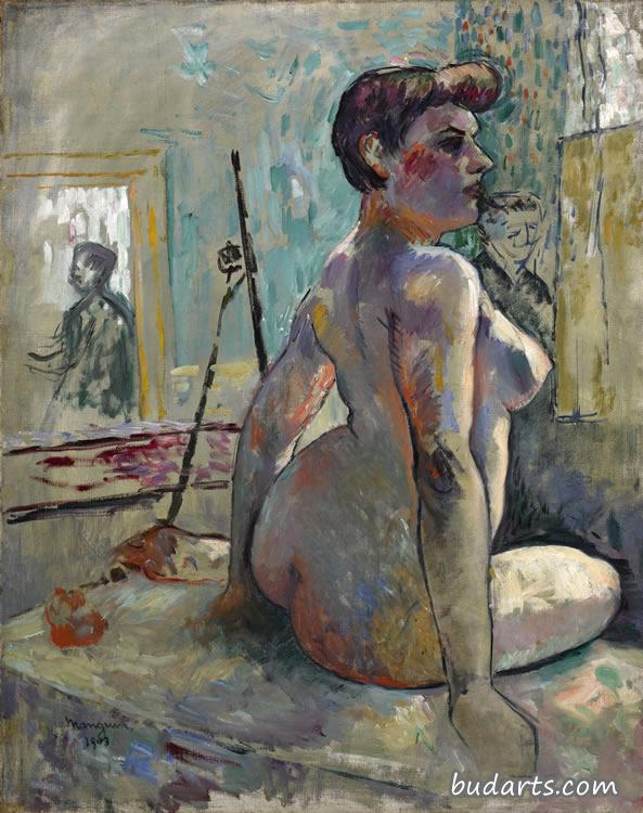 Nude in the studio (La Croupe, Rue Boursault)