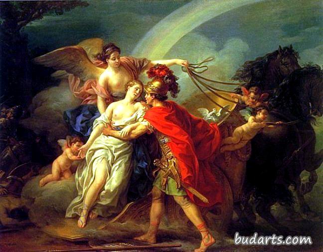 被狄俄墨得斯打伤的维纳斯被艾里斯救了