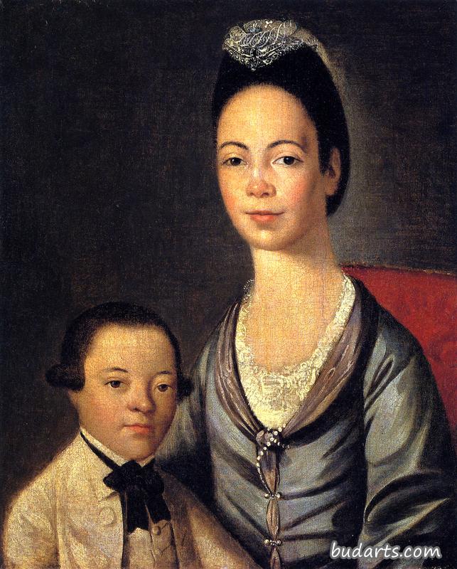 亚伦·洛佩兹太太和她的儿子朱舒亚