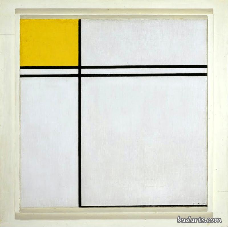 双线和黄色的构图，1932