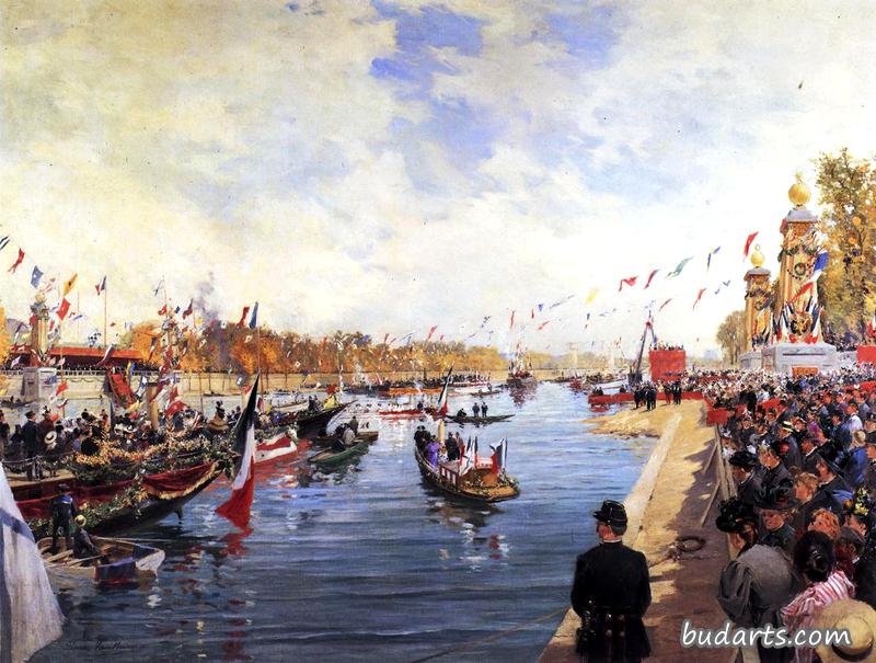 Inauguration of the Première Pierre du Pont Alexandre III, On the Occasion of the Universal Exposition of 1900 Inauguration of the Première Pierre du Pont Alexandre III, On the Occasion of the Universal Exposition of 1900