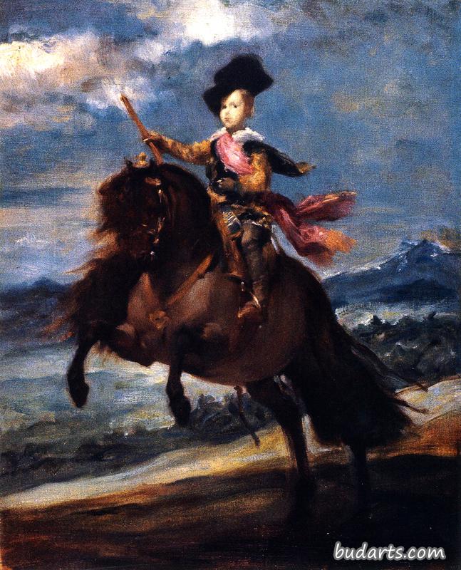 巴尔塔萨尔·卡洛斯王子骑马（模仿贝拉斯克斯）