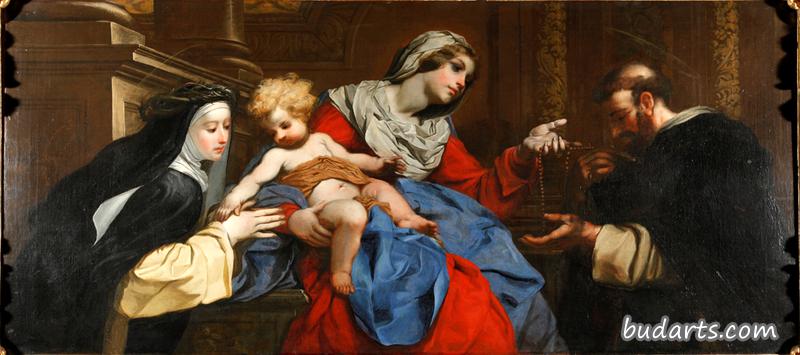 圣母玛利亚与圣多米尼克和锡耶纳的凯瑟琳
