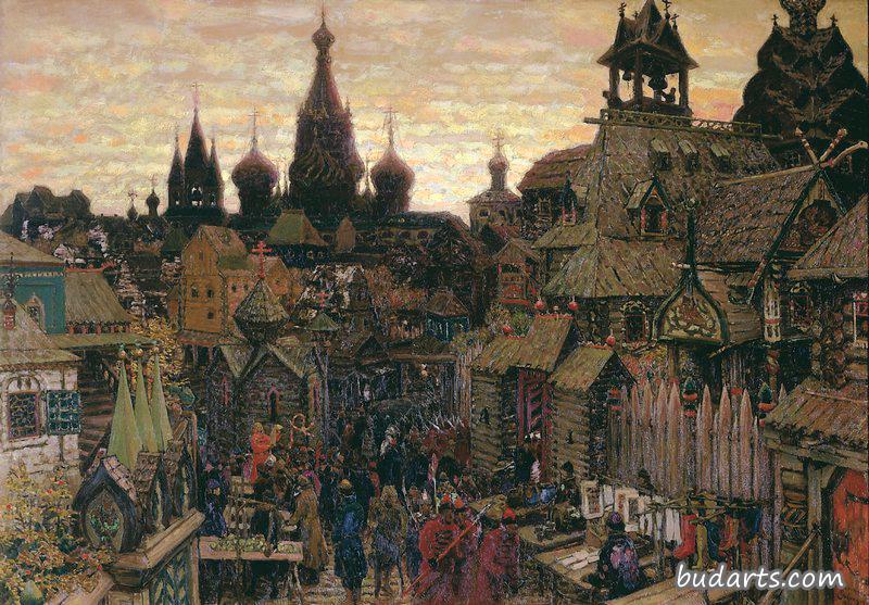 莫斯科街，十七世纪早期