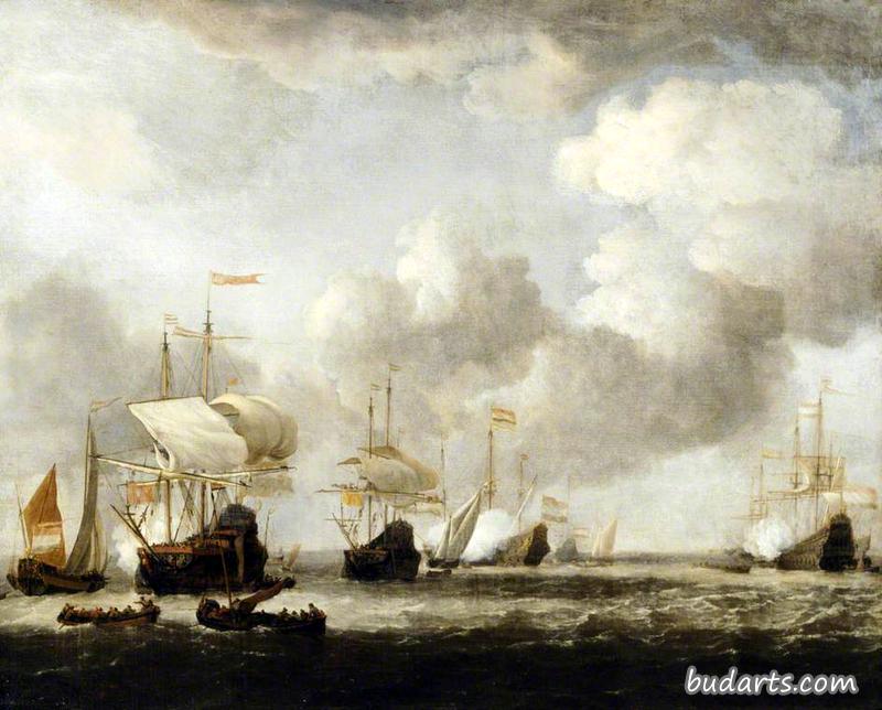 一支荷兰舰队迎风起锚