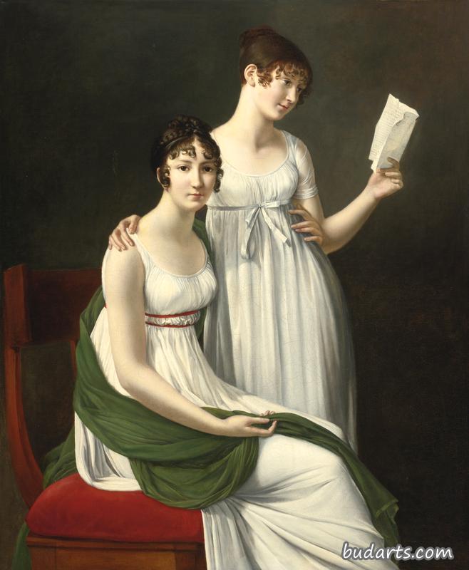 两个女人的肖像，说要成为男爵夫人和德福罗伊夫人