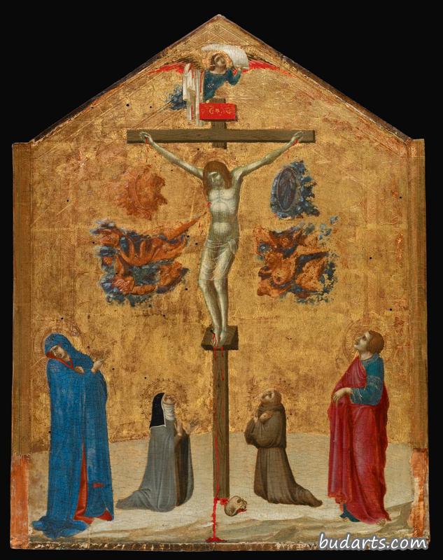 基督与圣母和圣徒在十字架上