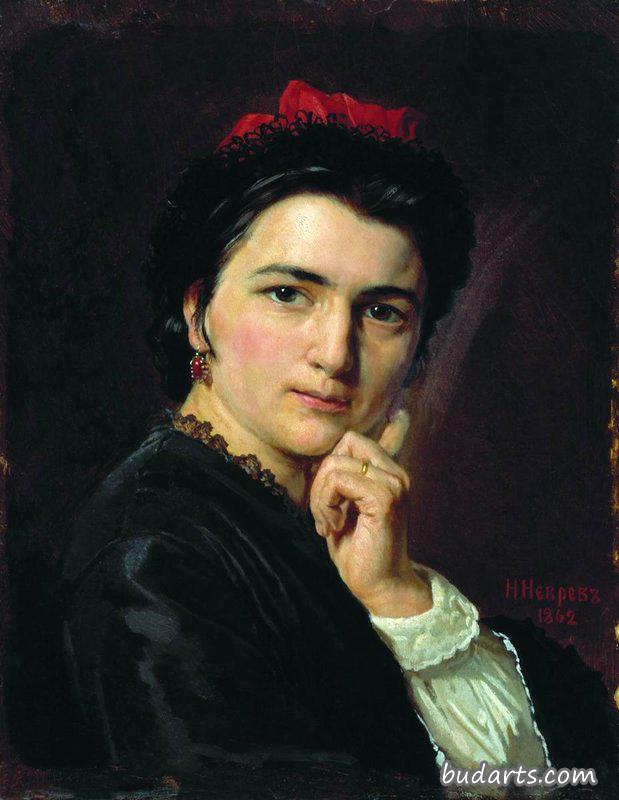 歌手莱列娃·柳特桑斯卡娅的肖像