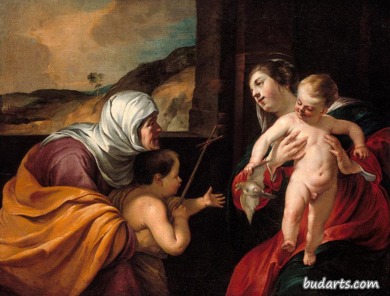 圣母子和圣伊丽莎白和婴儿时的施洗者圣约翰
