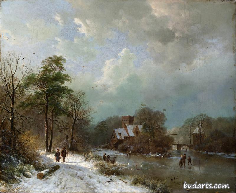 荷兰冬季景观