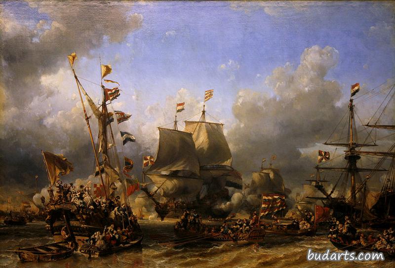 德鲁伊特和德维特于1667年在特克塞尔登船