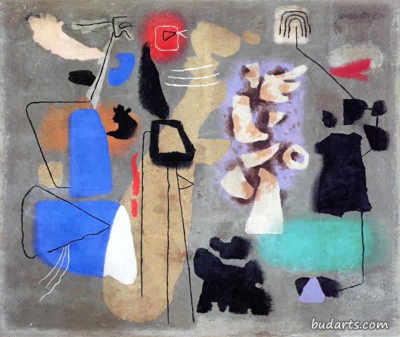 composition on olive-green