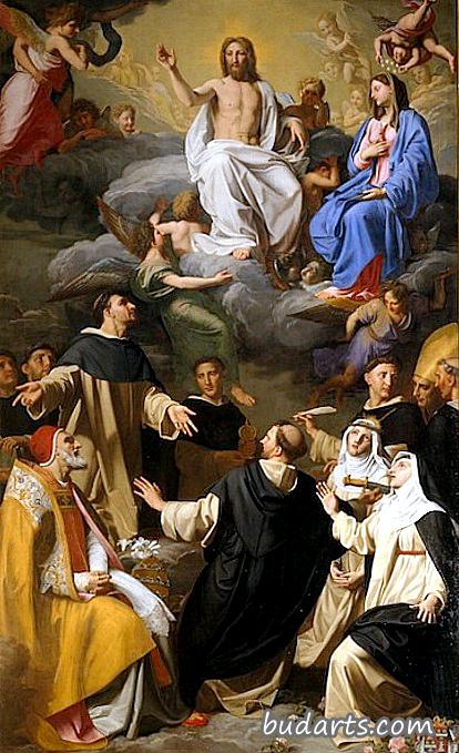 圣多米尼克将多米尼加秩序献给基督