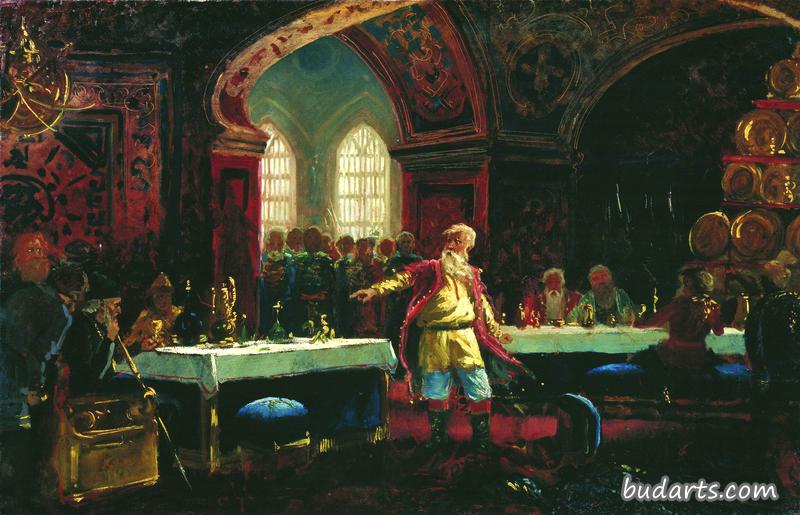 利宾王子在伊凡大帝的宴会上