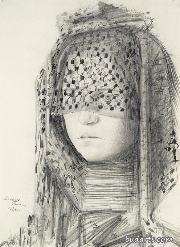 艺术家妻子阿纳斯塔西娅·泰什勒的肖像