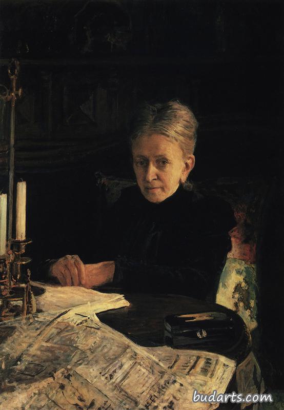 Portrait of Writer O.E. Likhacheva