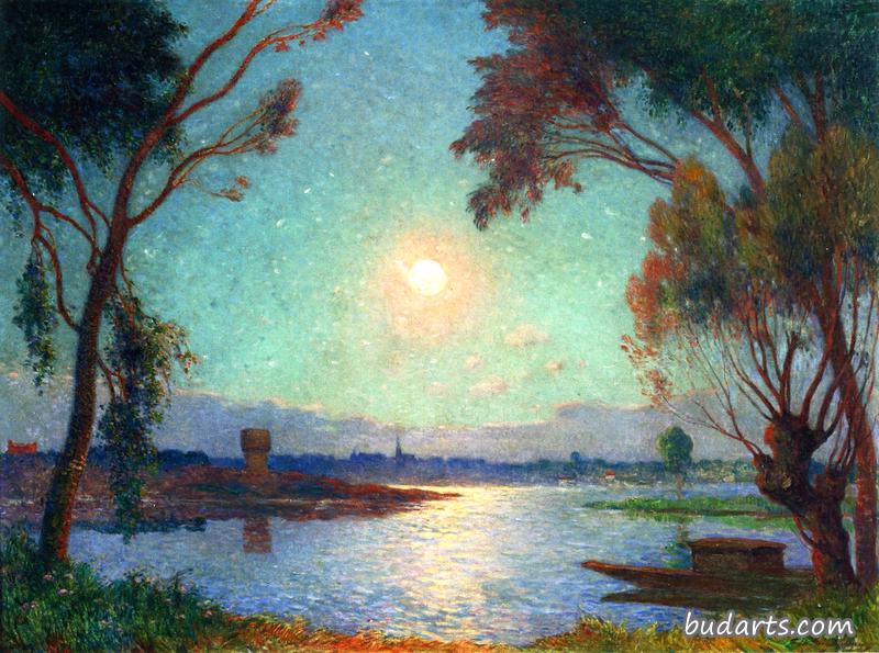 月光下的卢瓦尔河岸