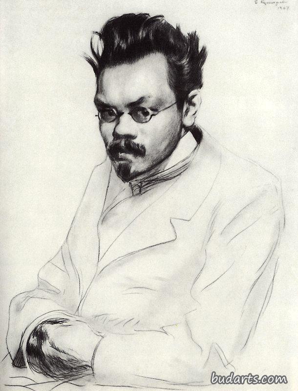 作家A.M.雷米佐夫的肖像